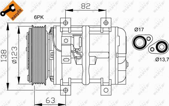 NRF 32112 - Компресор, климатизация vvparts.bg