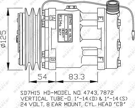 NRF 32134G - Компресор, климатизация vvparts.bg