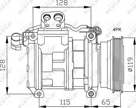 NRF 32122 - Компресор, климатизация vvparts.bg