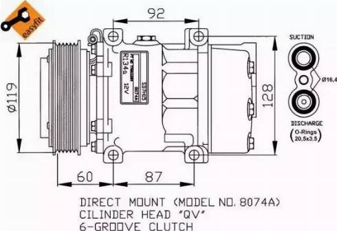 NRF 32170G - Компресор, климатизация vvparts.bg