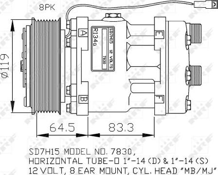 NRF 32805G - Компресор, климатизация vvparts.bg