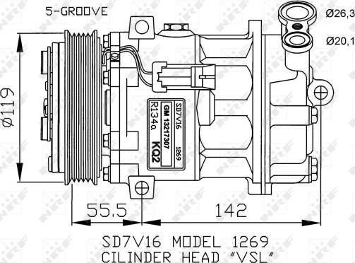 NRF 32818 - Компресор, климатизация vvparts.bg