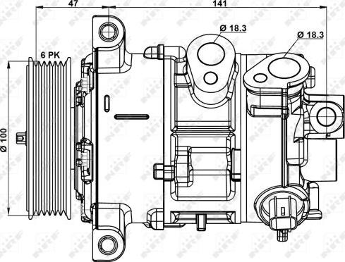 NRF 32882 - Компресор, климатизация vvparts.bg