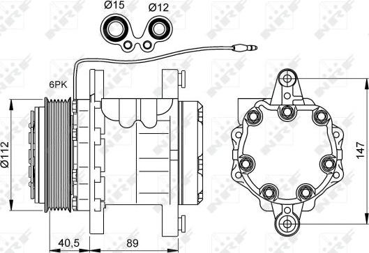 NRF 32878 - Компресор, климатизация vvparts.bg