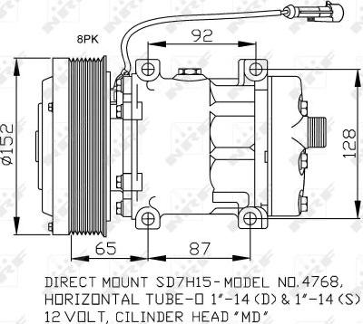 NRF 32877 - Компресор, климатизация vvparts.bg