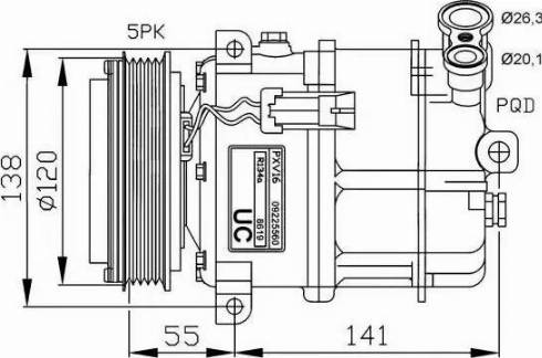 NRF 32313G - Компресор, климатизация vvparts.bg