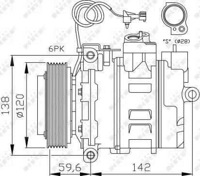 NRF 32377 - Компресор, климатизация vvparts.bg