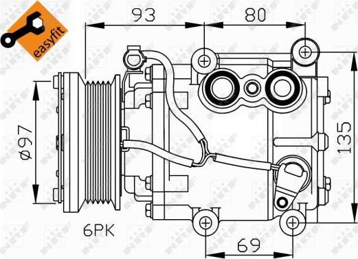 NRF 32247 - Компресор, климатизация vvparts.bg