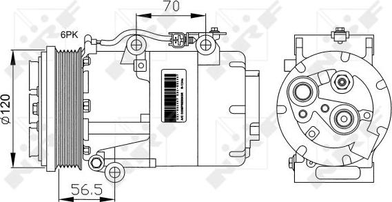 NRF 32250G - Компресор, климатизация vvparts.bg