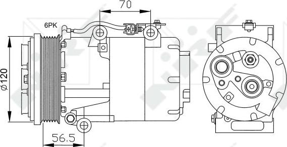 NRF 32250 - Компресор, климатизация vvparts.bg