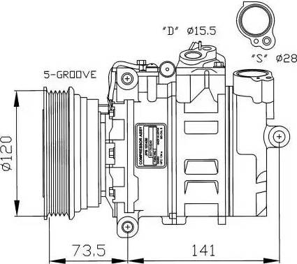 NRF 32261G - Компресор, климатизация vvparts.bg