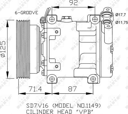 NRF 32267 - Компресор, климатизация vvparts.bg