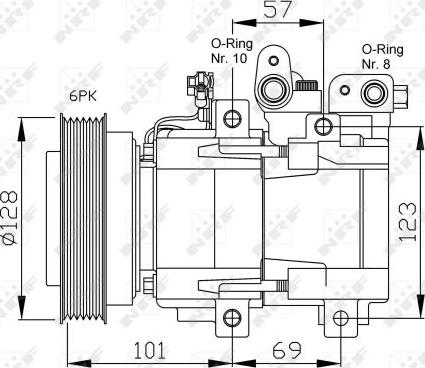 NRF  32204 - Компресор, климатизация vvparts.bg