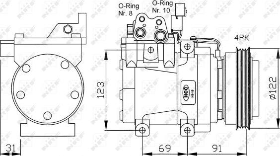 NRF  32200G - Компресор, климатизация vvparts.bg