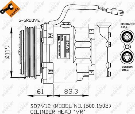 NRF 32219G - Компресор, климатизация vvparts.bg