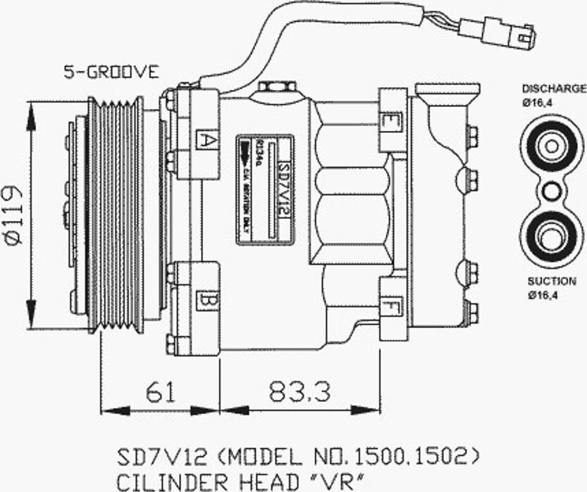 NRF 32219 - Компресор, климатизация vvparts.bg