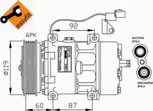 NRF 32210G - Компресор, климатизация vvparts.bg