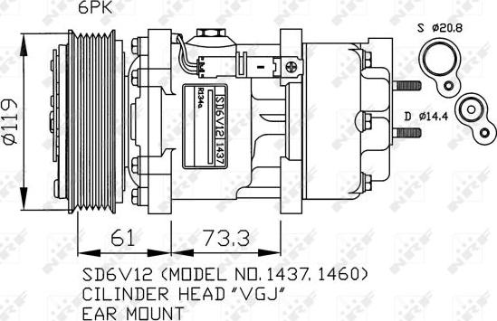 NRF 32217G - Компресор, климатизация vvparts.bg