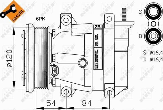 NRF 32220 - Компресор, климатизация vvparts.bg