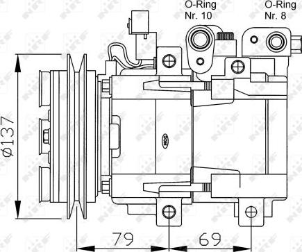 NRF  32223G - Компресор, климатизация vvparts.bg