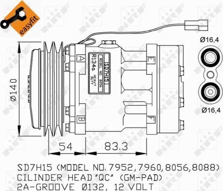 NRF 32274G - Компресор, климатизация vvparts.bg