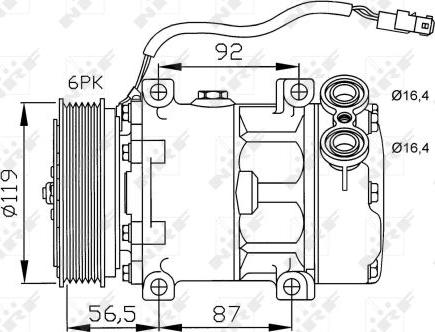 NRF 32278 - Компресор, климатизация vvparts.bg