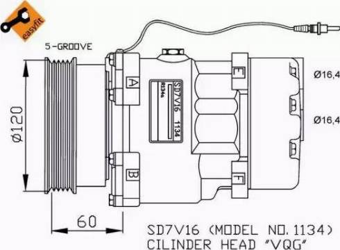 NRF 32277 - Компресор, климатизация vvparts.bg