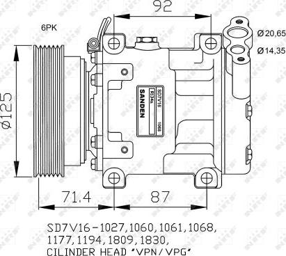 NRF 32742G - Компресор, климатизация vvparts.bg