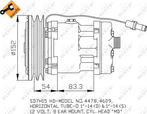 NRF 32756 - Компресор, климатизация vvparts.bg