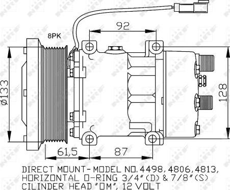 NRF 32758 - Компресор, климатизация vvparts.bg