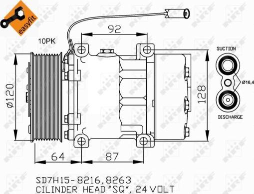 NRF 32709 - Компресор, климатизация vvparts.bg