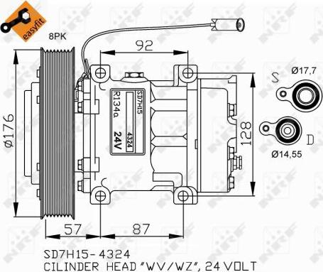 NRF 32700G - Компресор, климатизация vvparts.bg