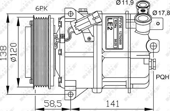 NRF 32774G - Компресор, климатизация vvparts.bg