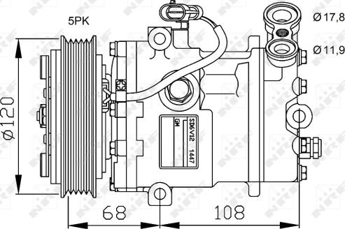 NRF 32775 - Компресор, климатизация vvparts.bg