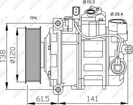 NRF 32777 - Компресор, климатизация vvparts.bg