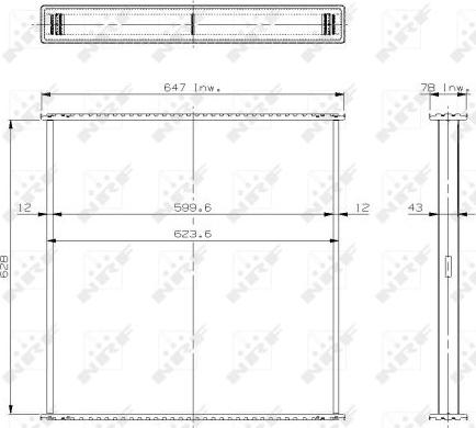 NRF 29603 - Охладителна мрежа(пита), охлаждане на двигателя vvparts.bg