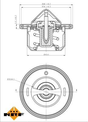 NRF 725097 - Термостат, охладителна течност vvparts.bg