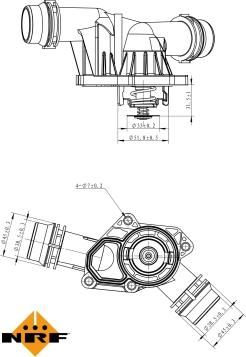 NRF 725044 - Термостат, охладителна течност vvparts.bg