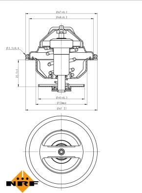 NRF 725047 - Термостат, охладителна течност vvparts.bg