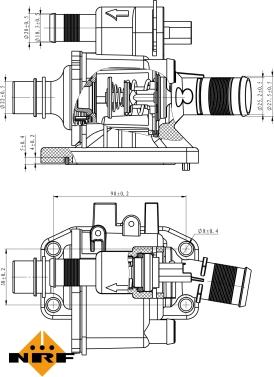 NRF 725058 - Термостат, охладителна течност vvparts.bg