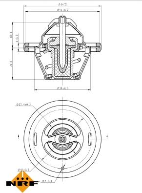 NRF 725064 - Термостат, охладителна течност vvparts.bg