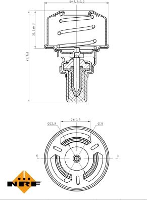 NRF 725007 - Термостат, охладителна течност vvparts.bg