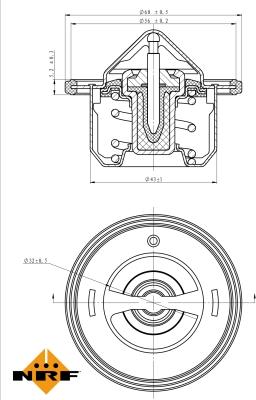 NRF 725084 - Термостат, охладителна течност vvparts.bg