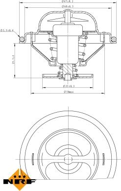 NRF 725086 - Термостат, охладителна течност vvparts.bg