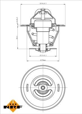 NRF 725036 - Термостат, охладителна течност vvparts.bg