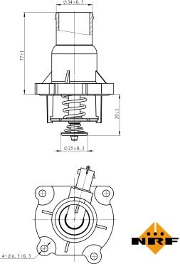 NRF 725033 - Термостат, охладителна течност vvparts.bg