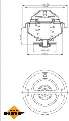 NRF 725075 - Термостат, охладителна течност vvparts.bg