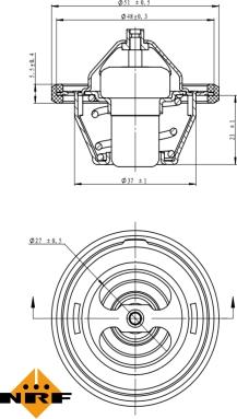 NRF 725154 - Термостат, охладителна течност vvparts.bg