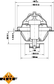 NRF 725162 - Термостат, охладителна течност vvparts.bg