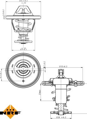 NRF 725118 - Термостат, охладителна течност vvparts.bg